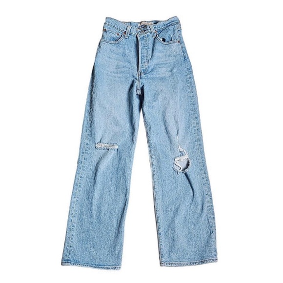 Levi’s Ribcage Straight Ankle Jeans, Size 26 - Picture 1 of 7